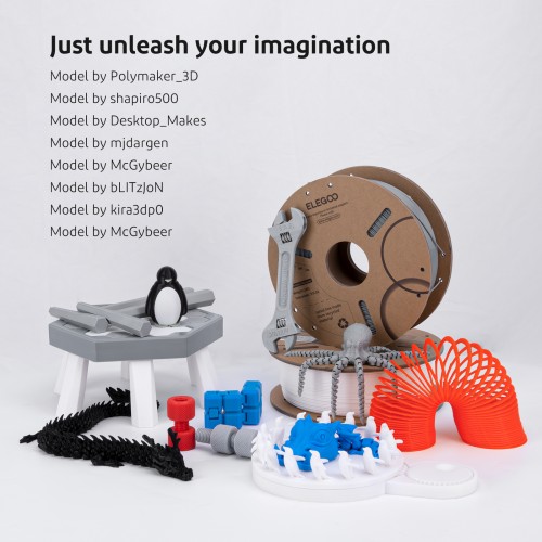 Elegoo PLA 1 kg filament kan købes hos 3D Printeq