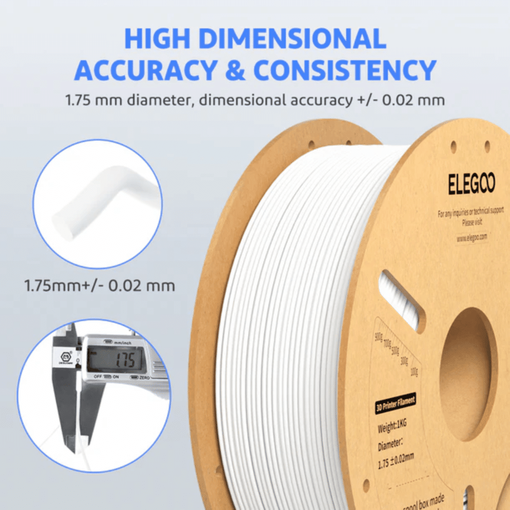 Elegoo PLA+ filament præcision