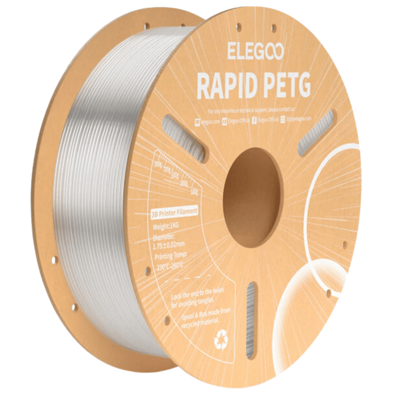 Elegoo Rapid PETG filament gennemsigtig