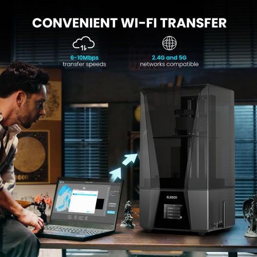 Elegoo Saturn 3 Ultra 3D Printer har WiFi transfer