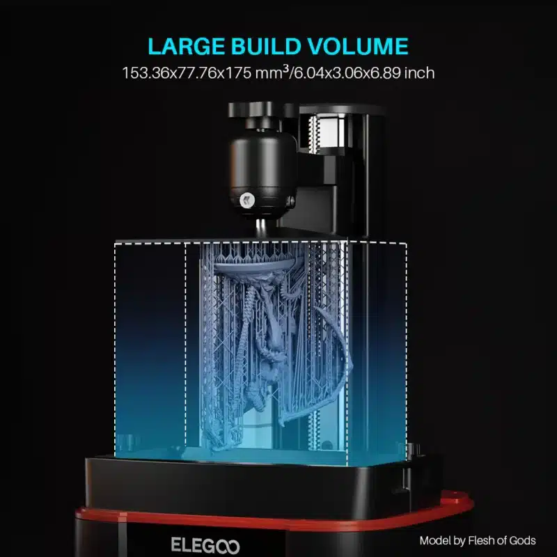 Stor bygge volumen til Elegoo Mars 4 Resin 3D Printer hos 3D Printeq